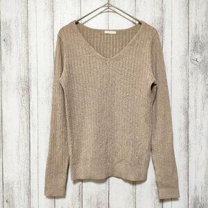 Semore Wide Rib V-Neck Sweater